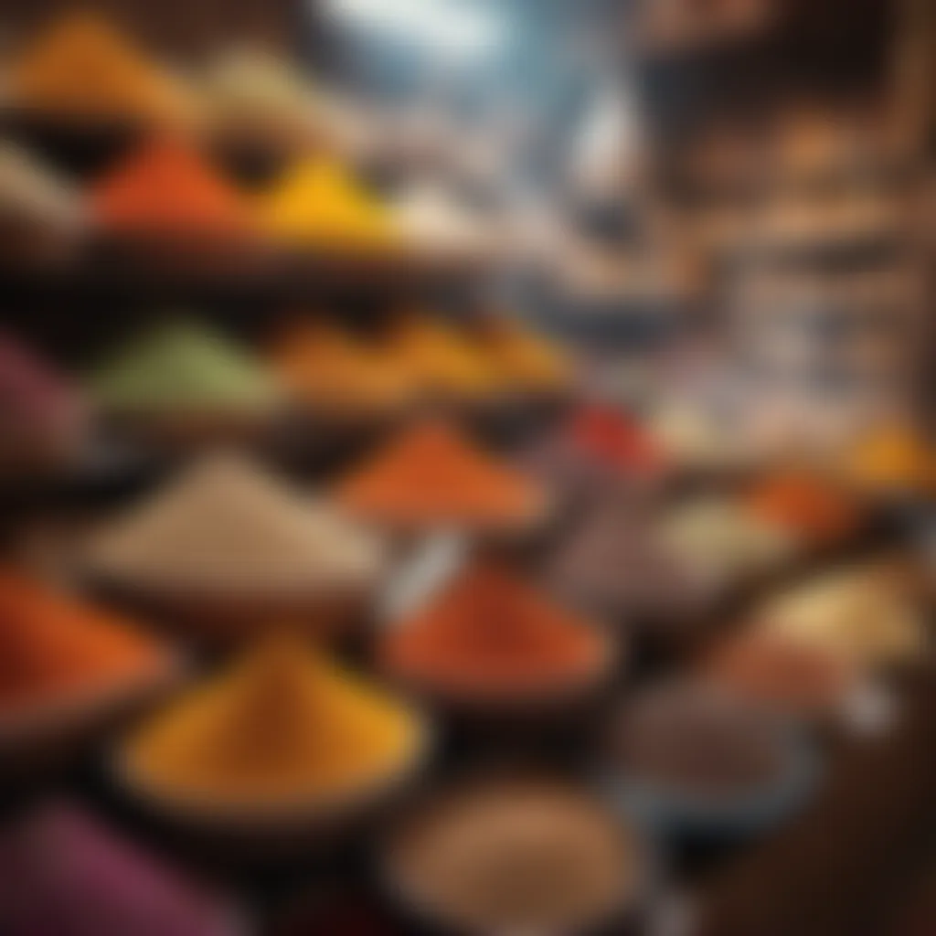 Egyptian marketplace with spices