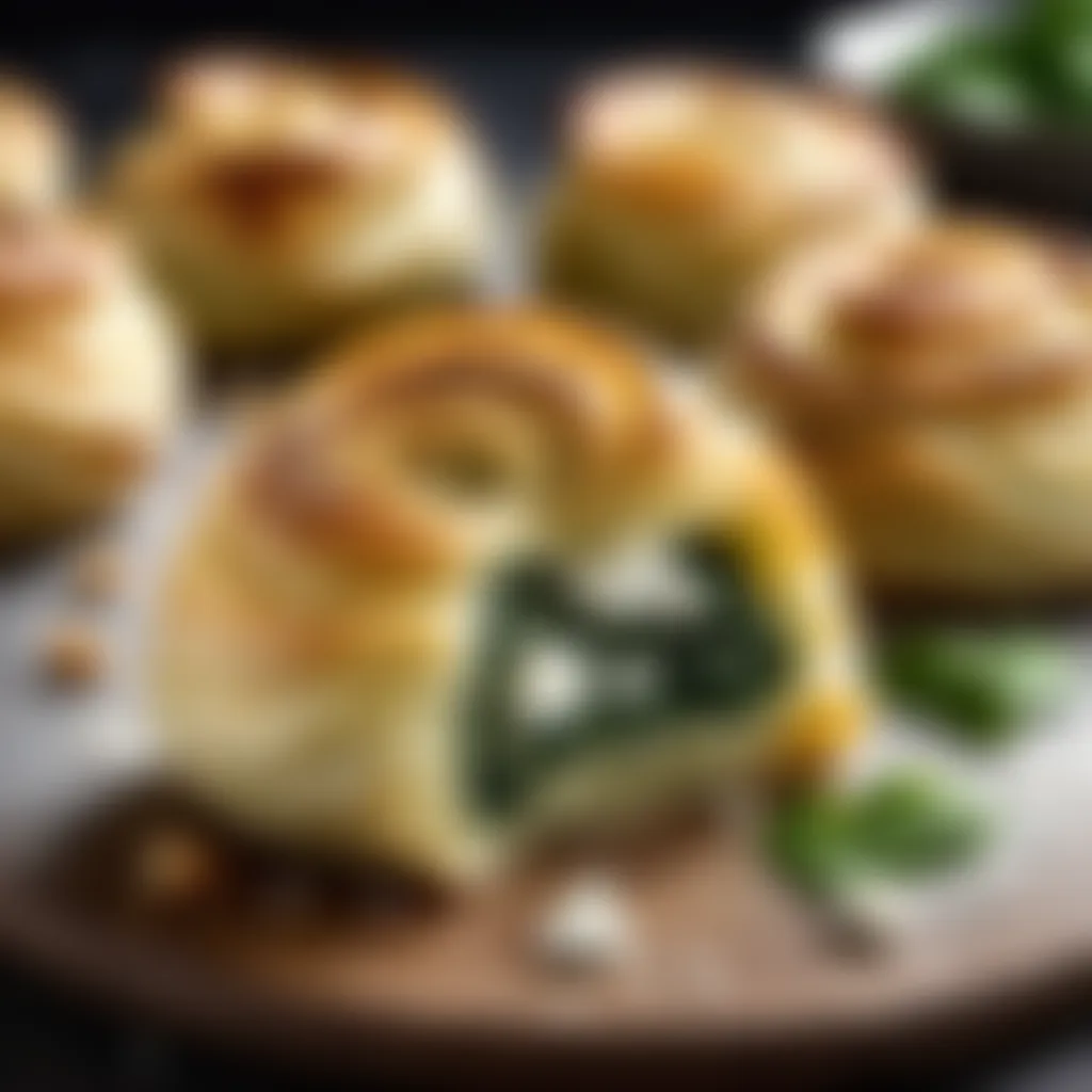 Spinach and Feta Phyllo Pastry Swirls