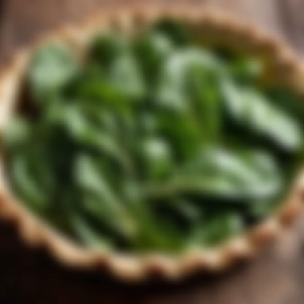 Fresh Spinach for Quiche Recipe