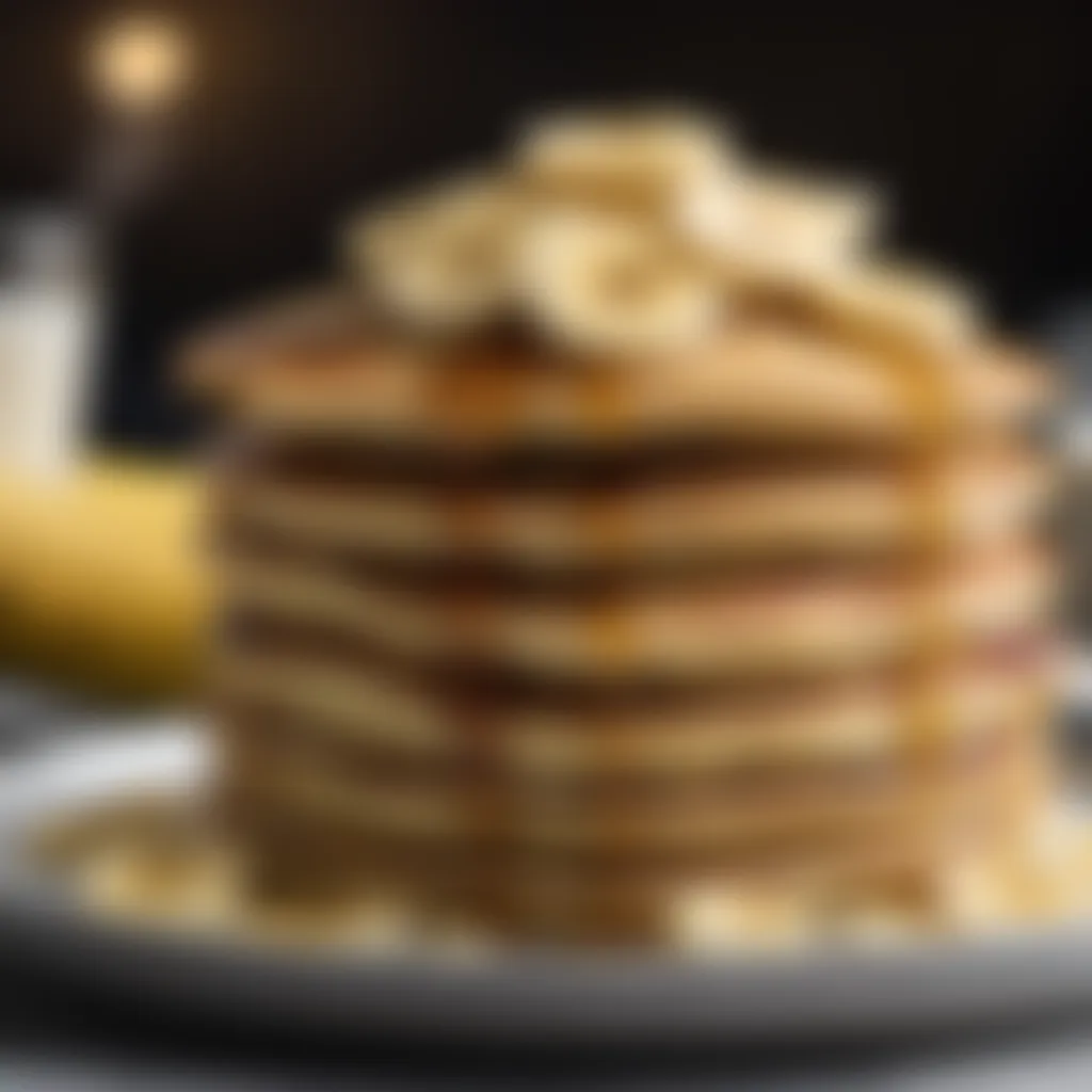 Stack of Fluffy Banana Pancakes