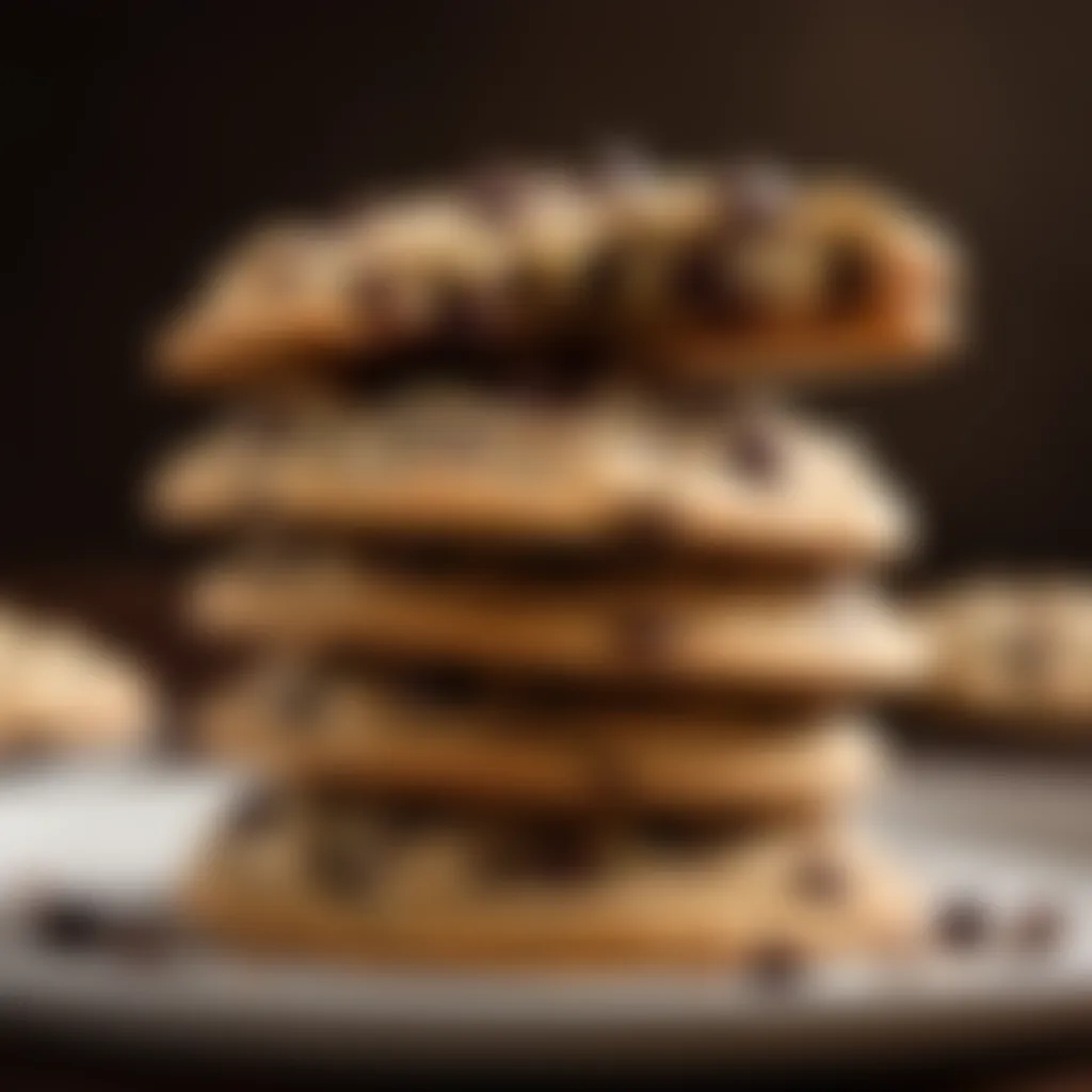 Stacked Chocolate Chip Cookies