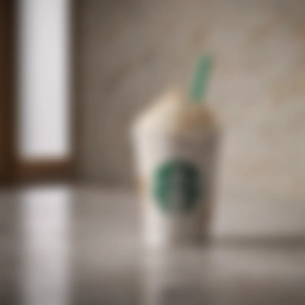 Starbucks Ceramic Tumbler on Marble Surface