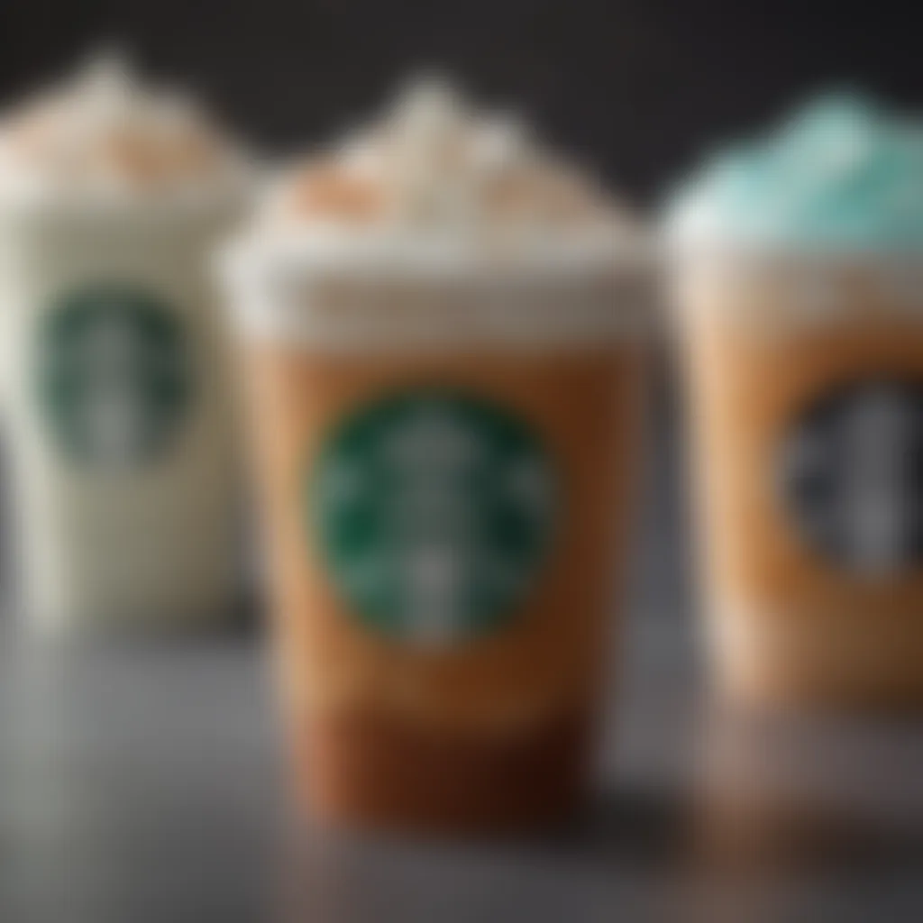 Comparison of Starbucks hot and cold cups in various settings