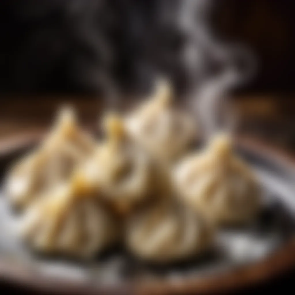 Steaming Czech dumplings