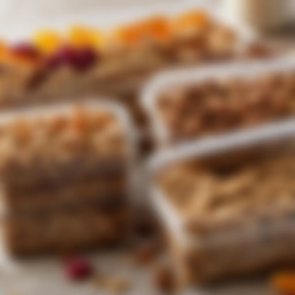 Storing homemade granola bars in airtight containers