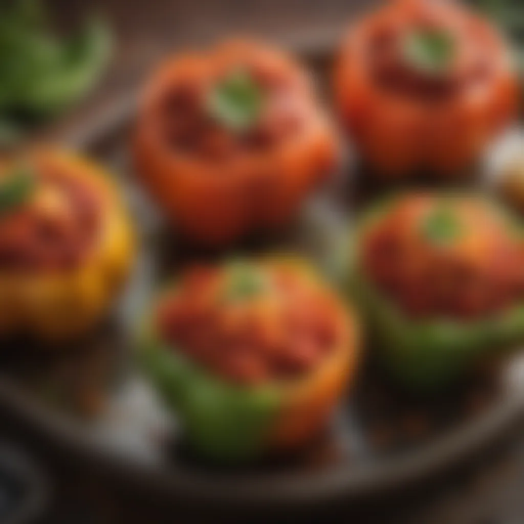 Succulent Stuffed Bell Peppers with Tomato Sauce Mouthwatering Stuffed Bell Peppers Recipe