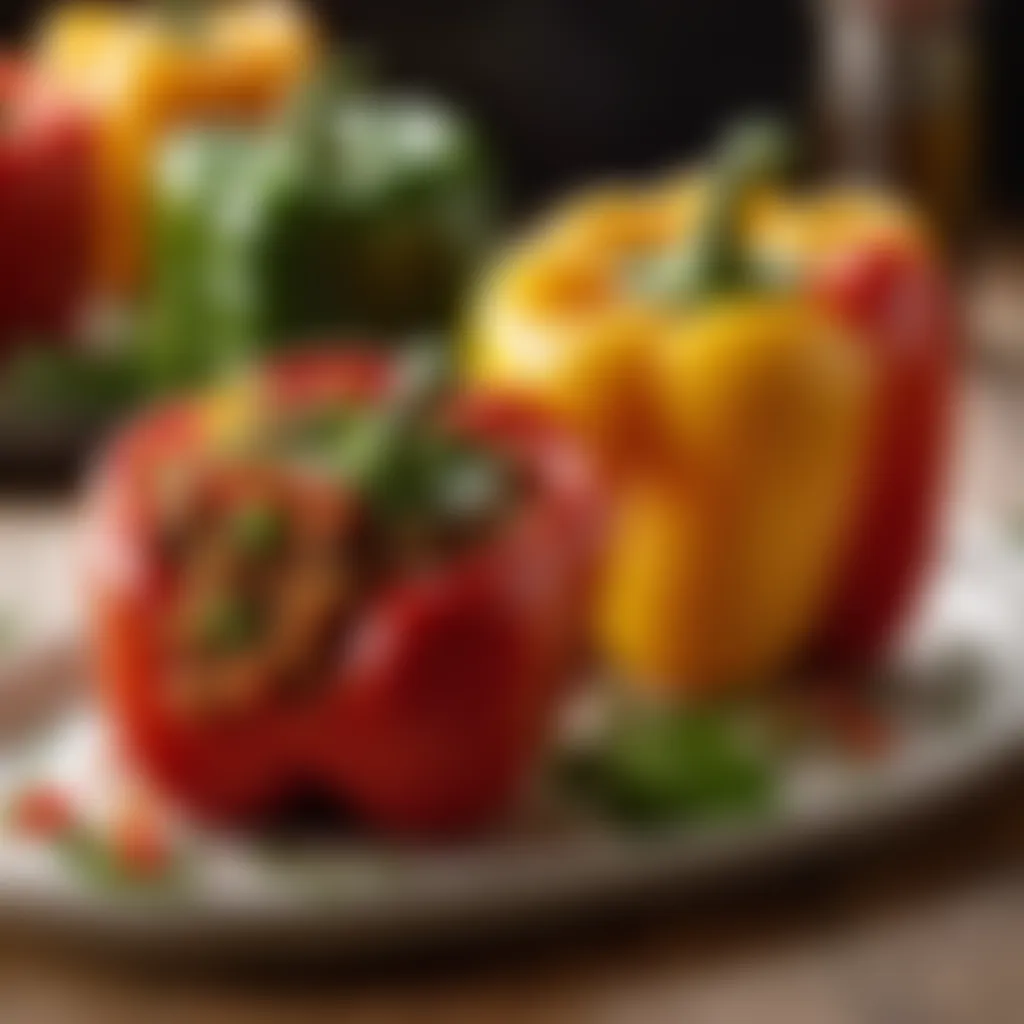 Exquisite Stuffed Peppers Presentation