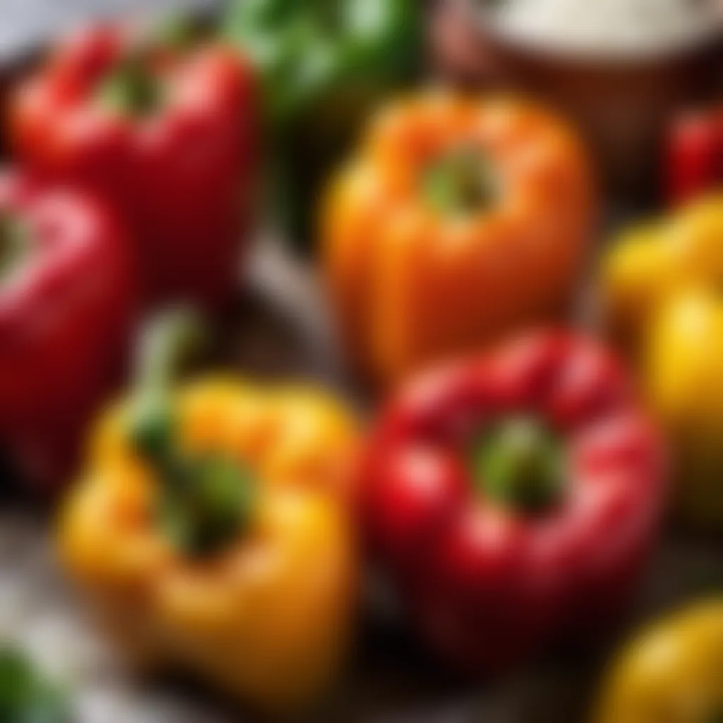 Stuffed Peppers Ready for Baking