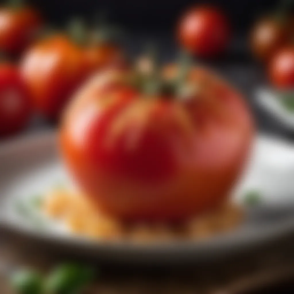 Mouthwatering Stuffed Tomato Presentation