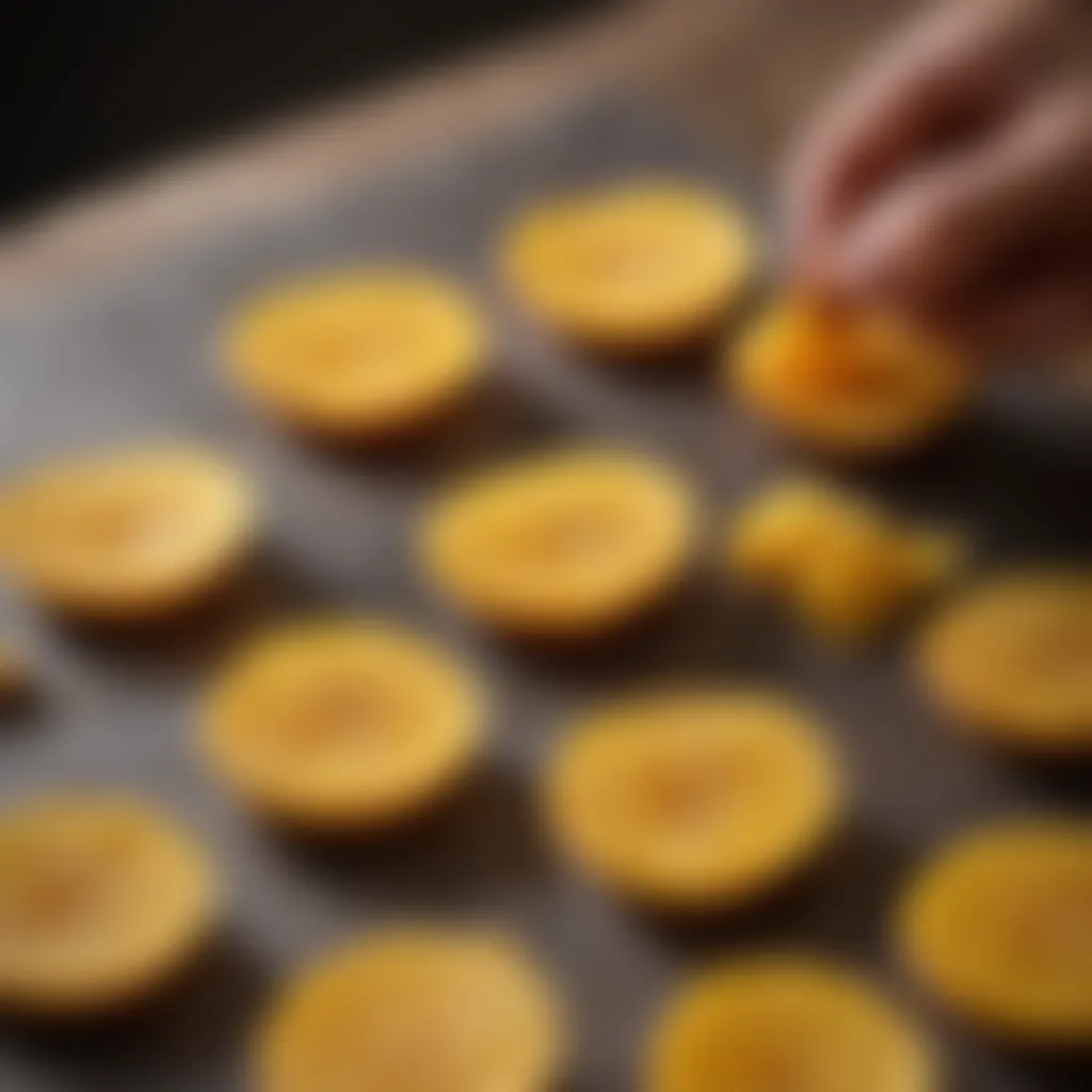 Sun-drying raw mango slices for amchoor powder