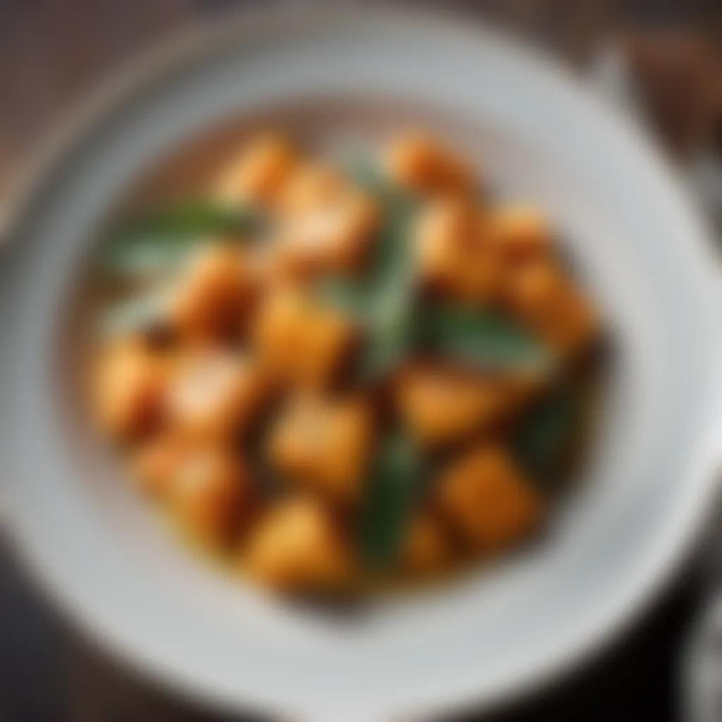 Gourmet Sweet Potato Gnocchi in Brown Butter Sage Sauce