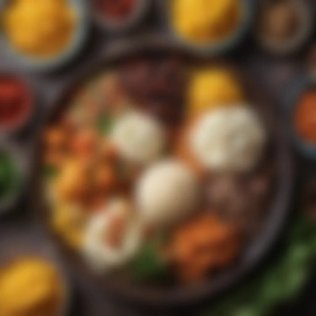 Diverse Flavors of Tanzanian Cuisine Variety of Tanzanian Ingredients for Ugali
