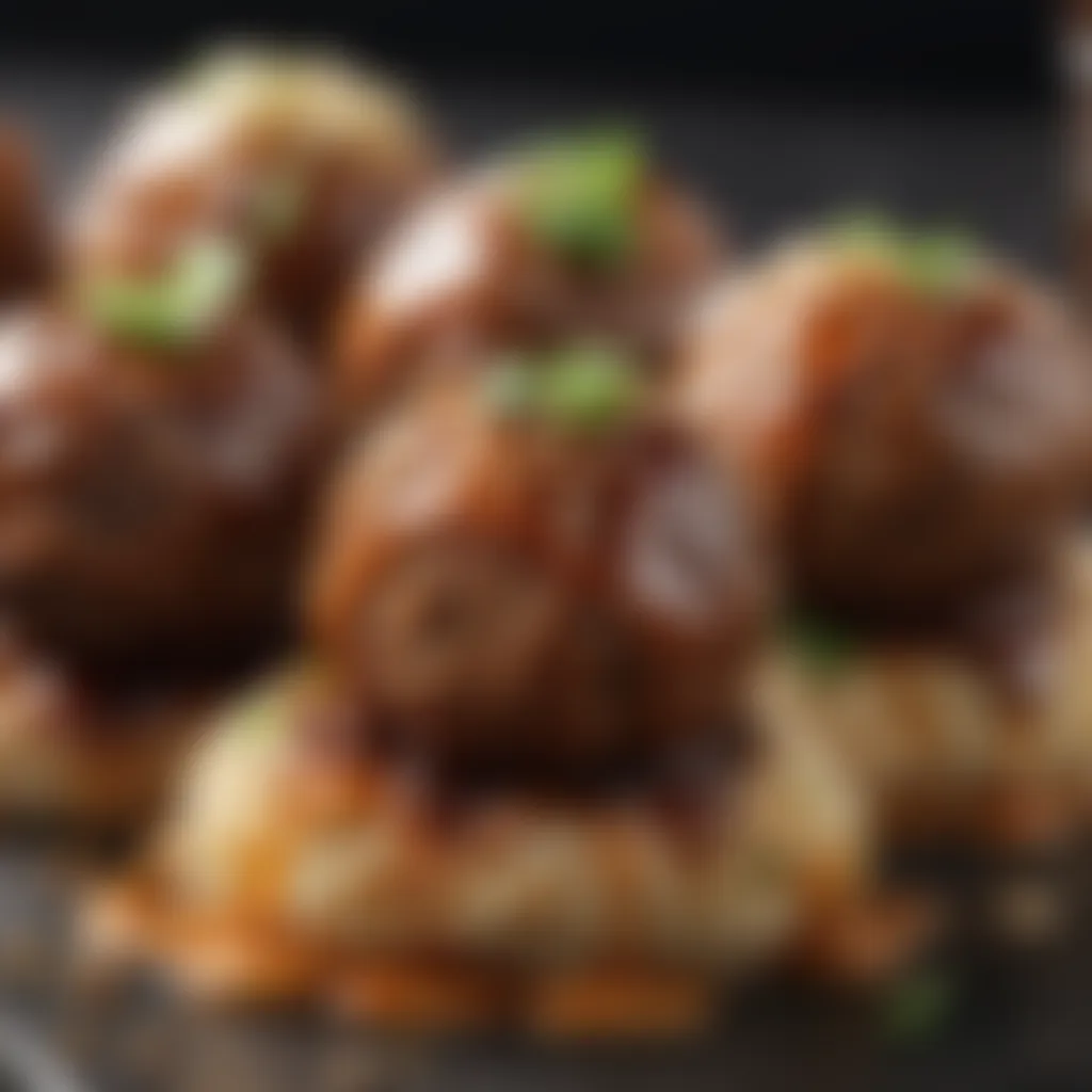 Exquisite Teriyaki Glaze Enhancing Meatball Flavor