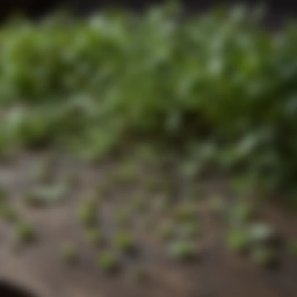 A vibrant assortment of fresh herbs laid out for dehydration.