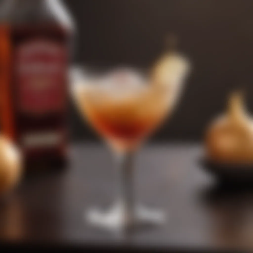 A close-up of a pristine Gibson cocktail garnished with a cocktail onion.