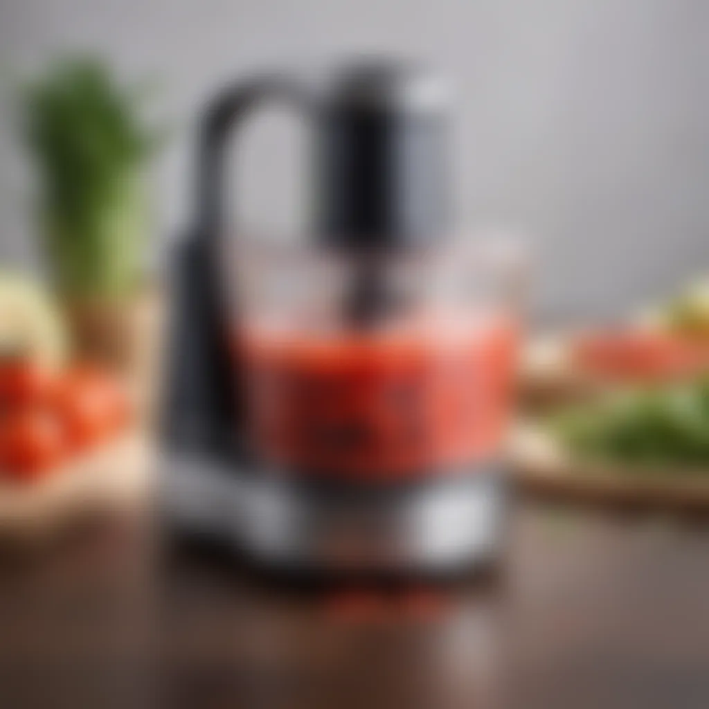 Compact mini electric food chopper showcasing sleek design