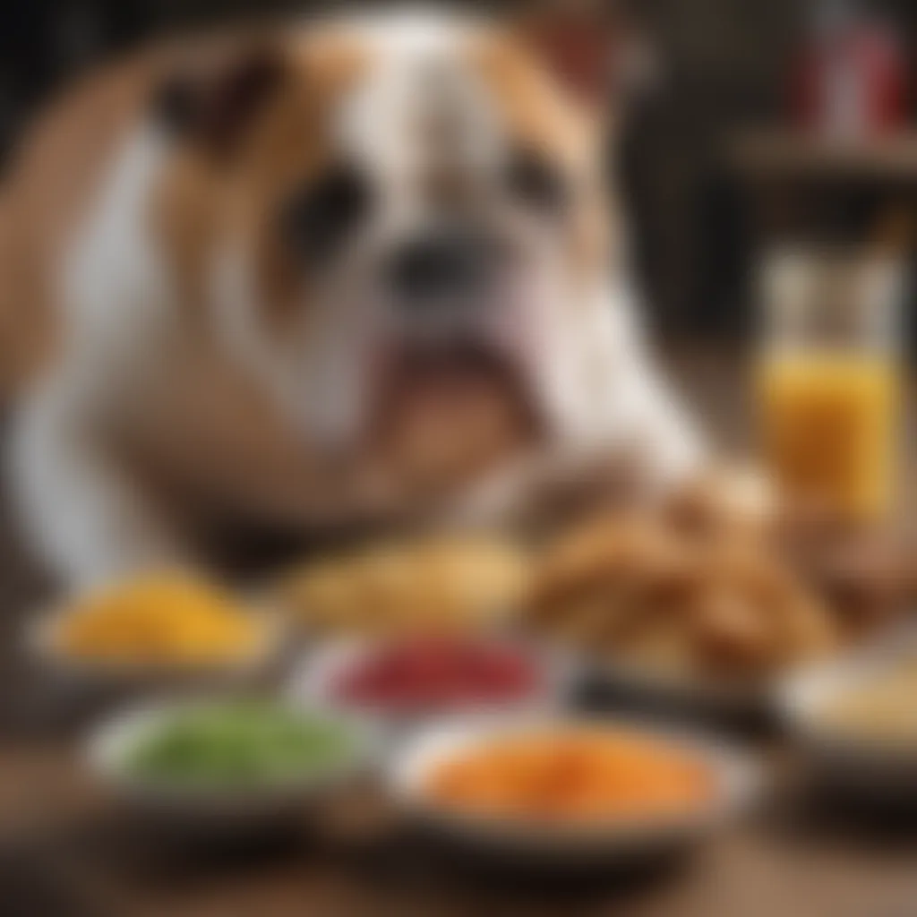 Nutrition chart for bulldogs highlighting essential nutrients