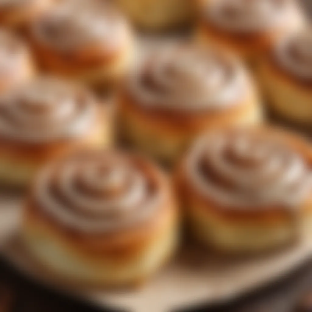 An infographic comparing nutritional values of various cinnamon rolls