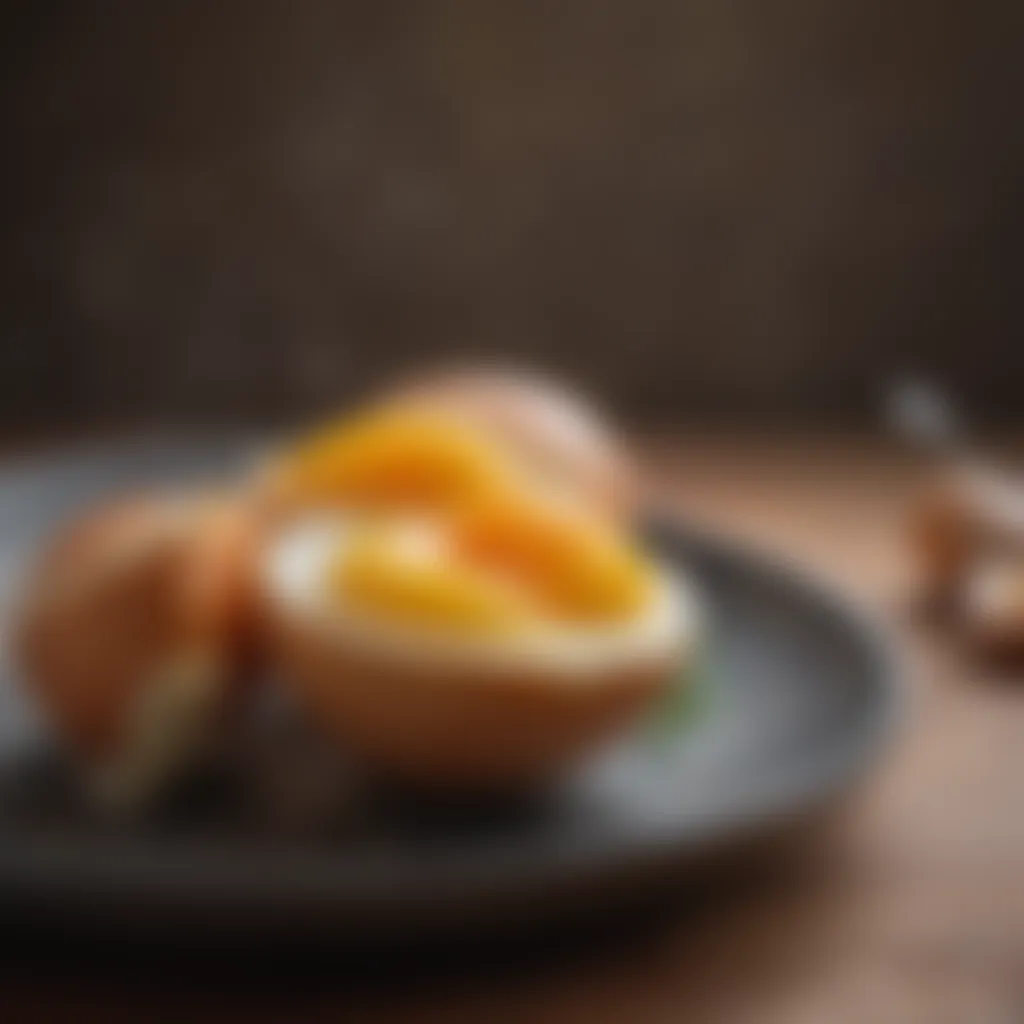 Hard Cooked Eggs in a Balanced Diet Hard cooked eggs arranged as part of a balanced meal