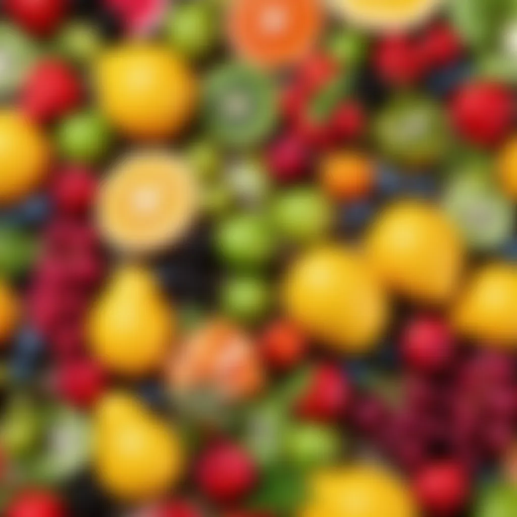 Colorful Fruits and Herbs Colorful fruits and herbs