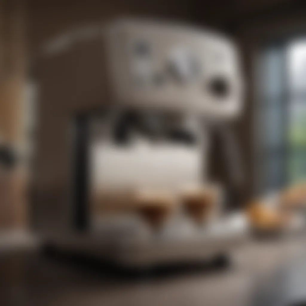 Elegance in Espresso: The Pinnacle of Home Brewing A luxurious espresso machine with sleek design and advanced features