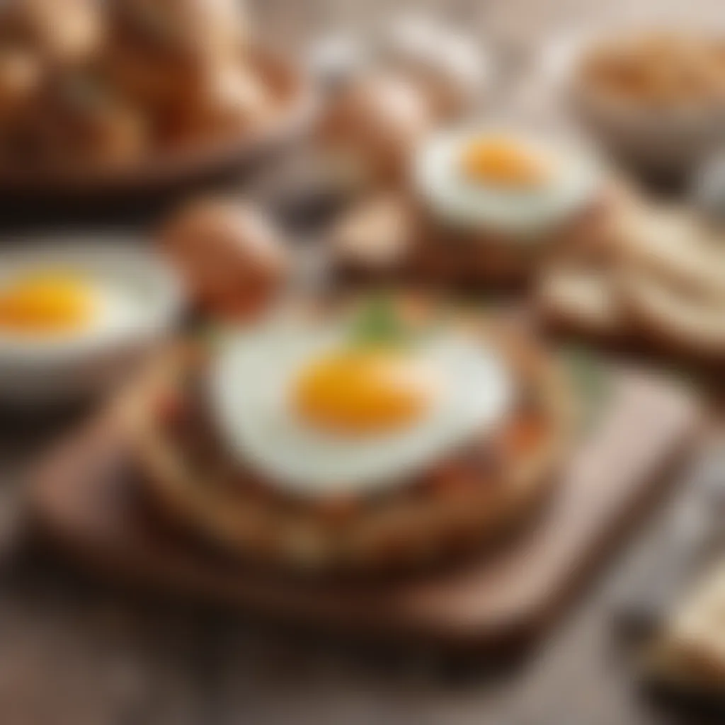 Artisan bread paired with eggs and fresh ingredients, illustrating a nutritious breakfast