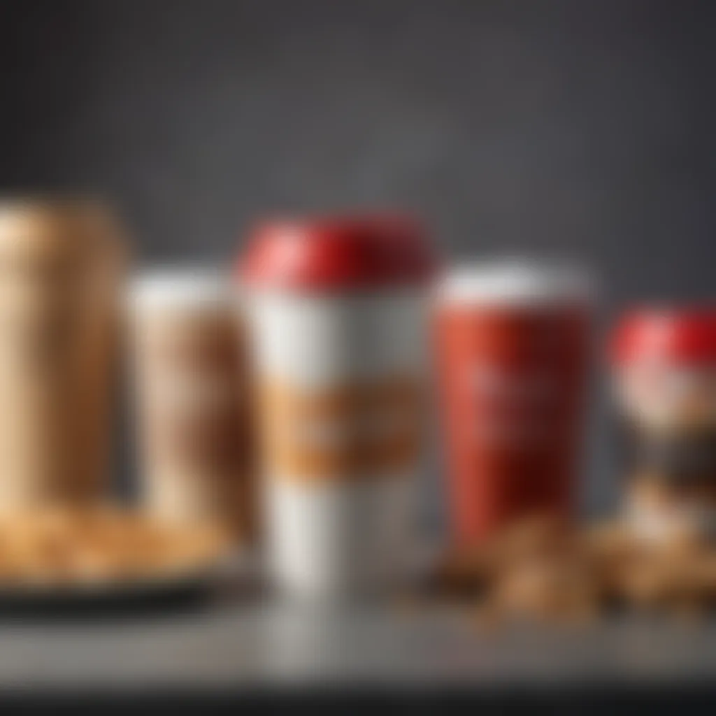 Collage of personalized giant travel mugs