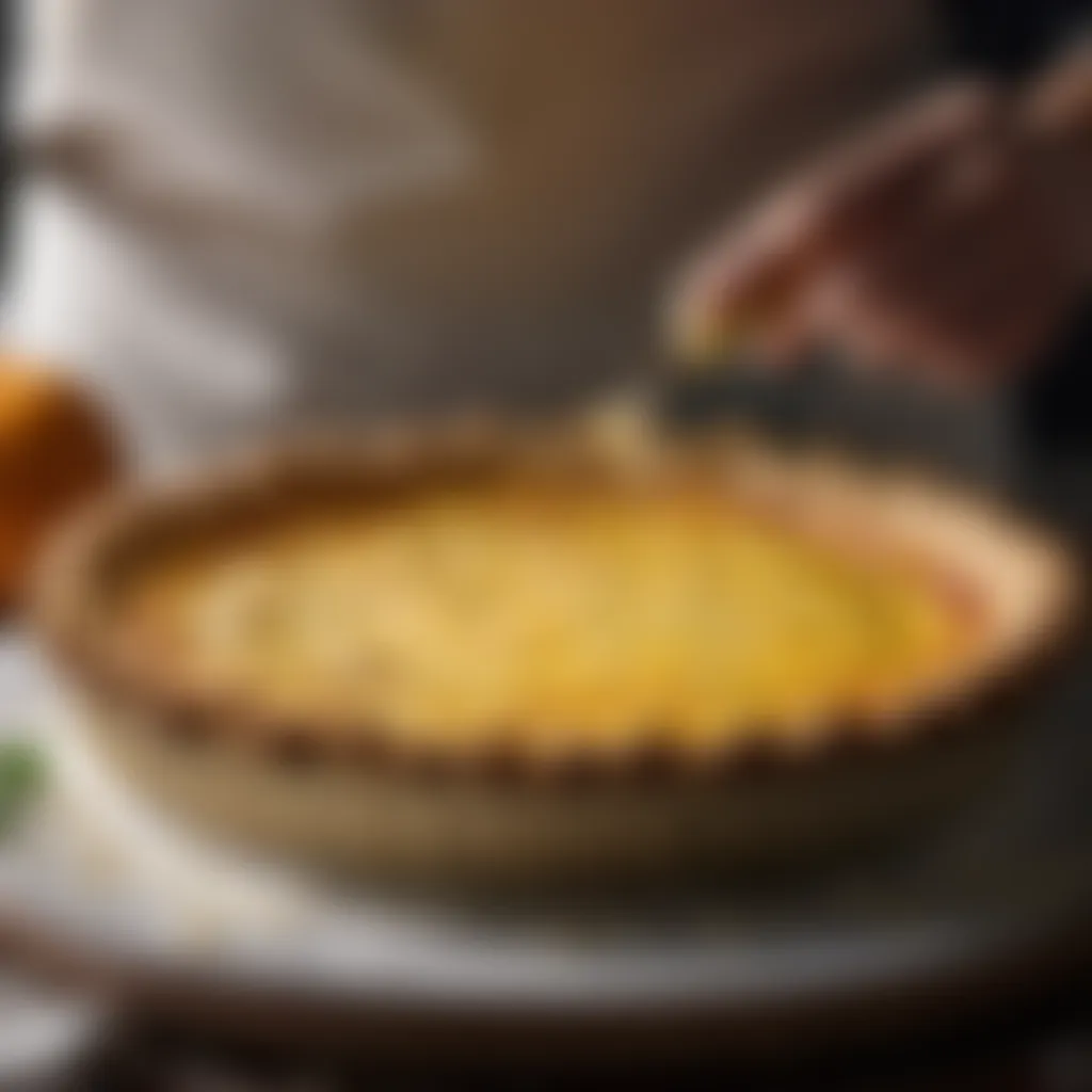 Image of the quiche crust being made