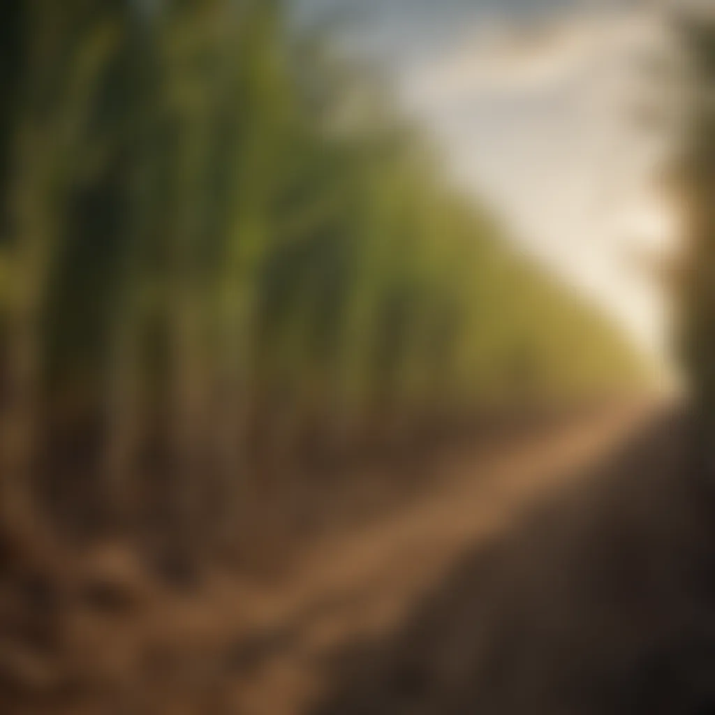 Lush sugarcane field under the sun