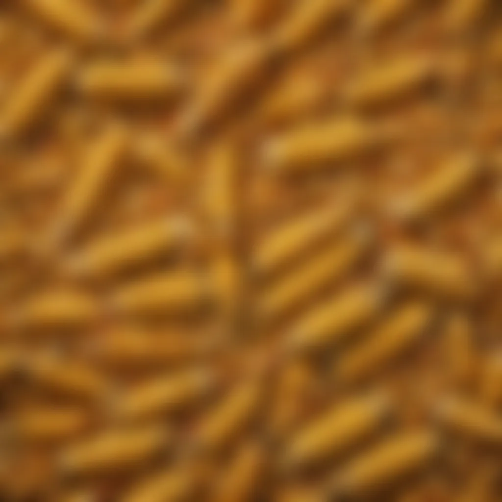 A close-up of vibrant corn kernels showcasing various types.