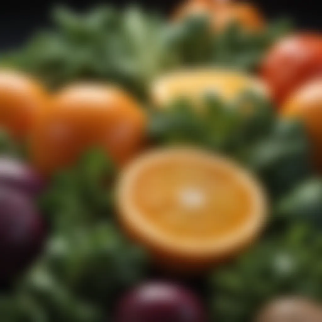 Close-up of lesser-known vegetables high in vitamin C