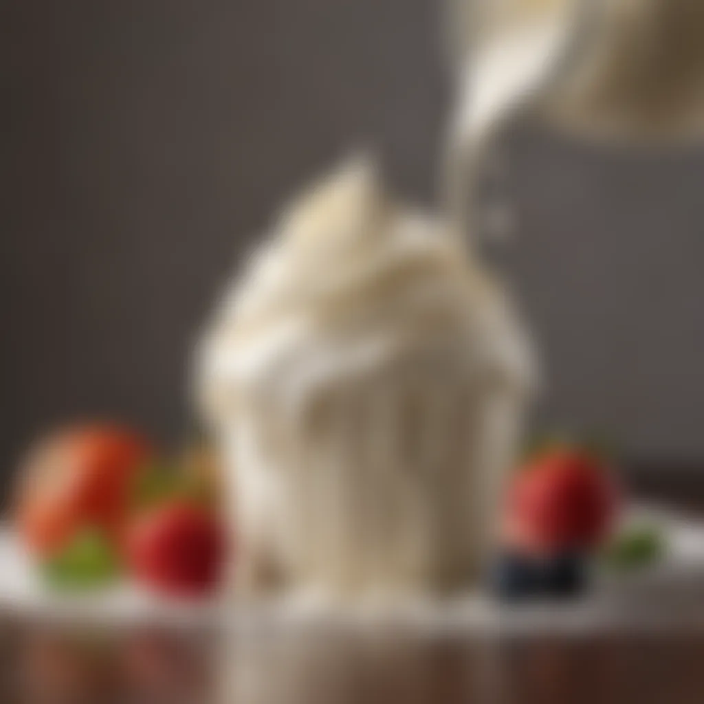 A variety of whipping cream types displayed elegantly.