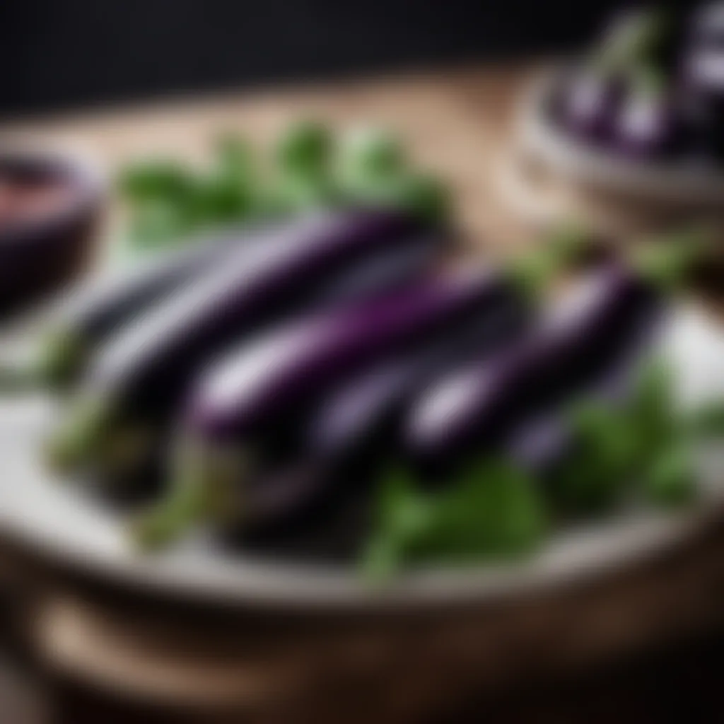 Fresh aubergines