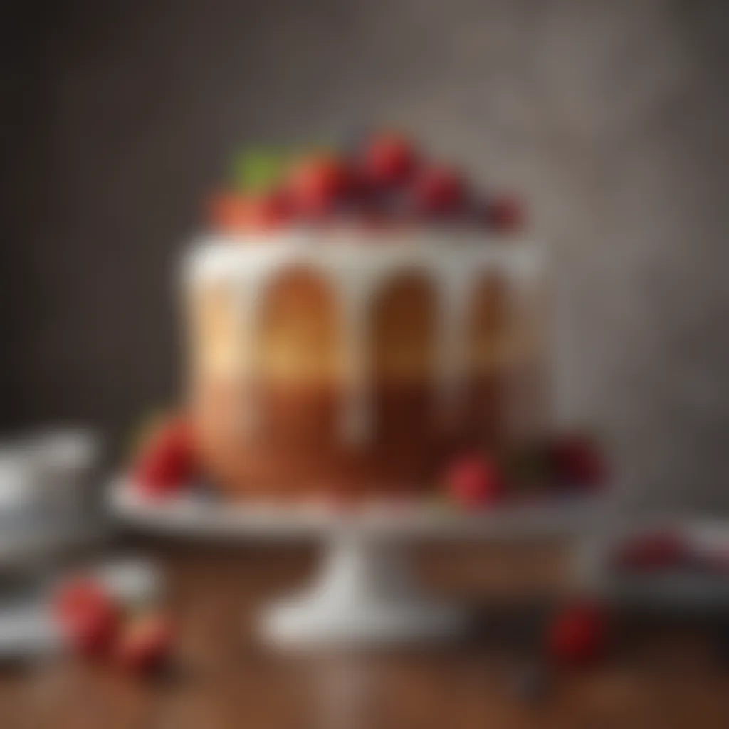 Exquisite Presentation of Traditional Cake Elegant Cake Presentation