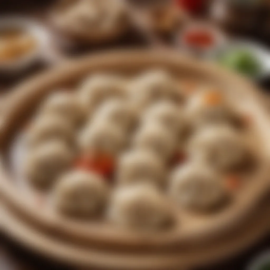 Traditional Chinese Dumplings Spread