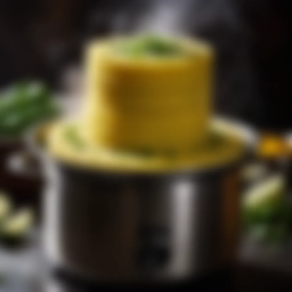 Steaming dhokla in a traditional steamer