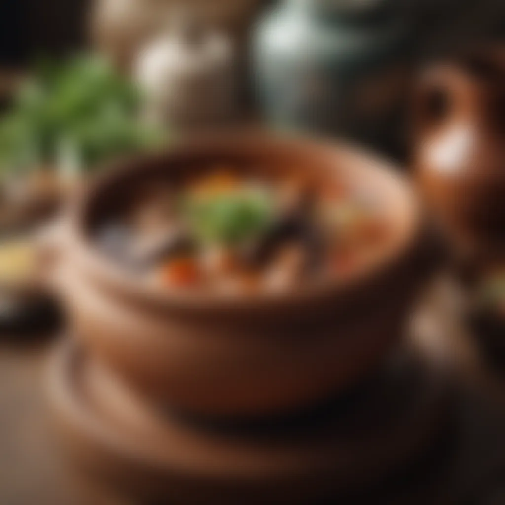 Traditional Korean clay pot for stew