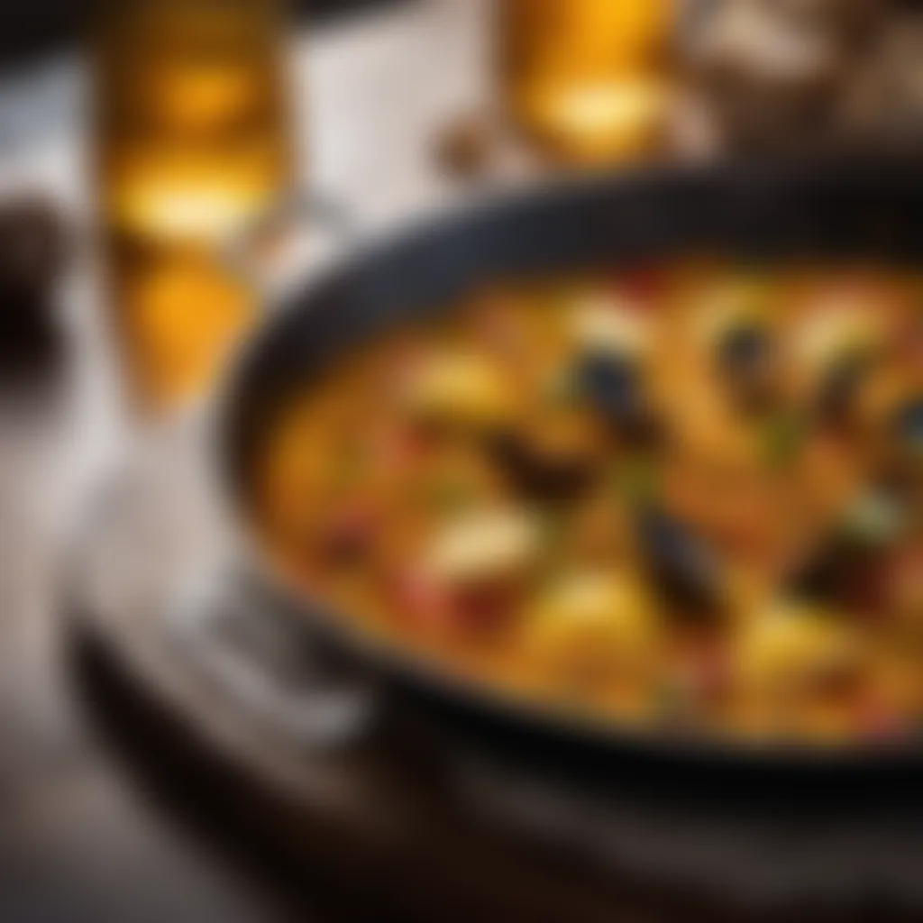 Traditional paella pan