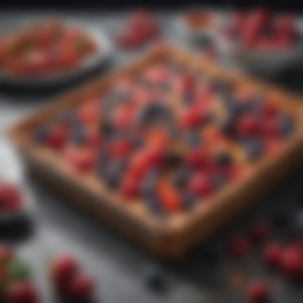 Sumptuous Tray Bake adorned with Fresh Berries Tray Bake with Fresh Berries