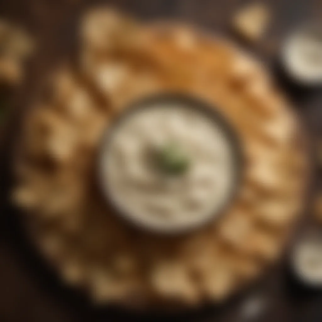 Truffle Parmesan Dip with Pita Chips