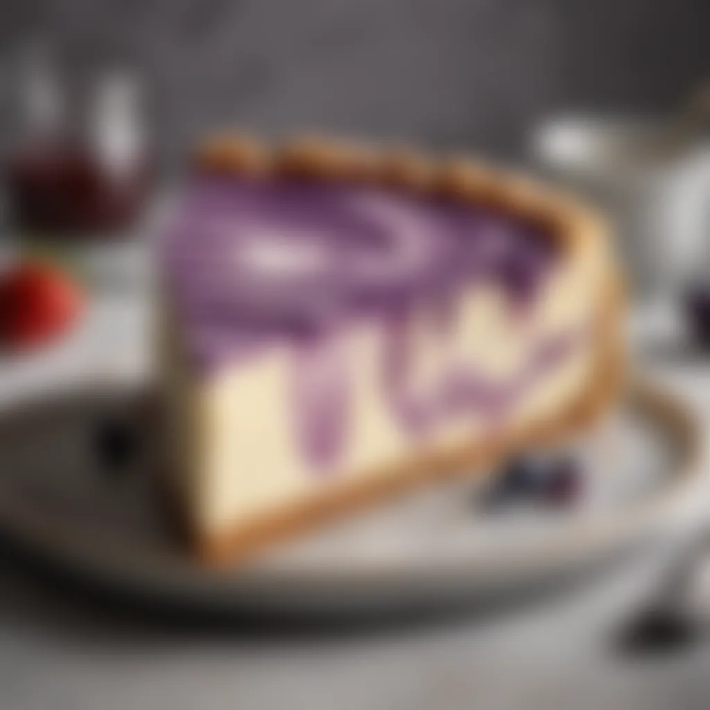 Ube Jam Swirl Cheesecake