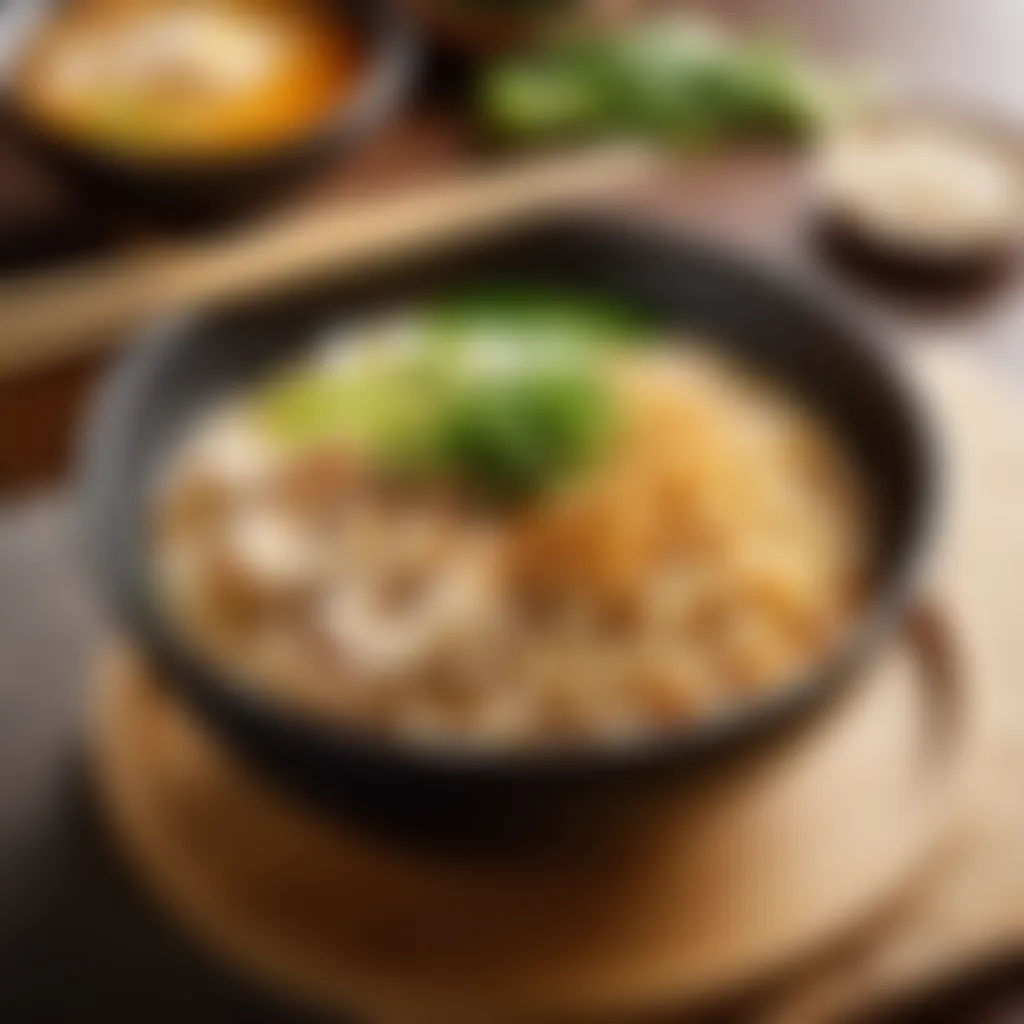 Artisanal Udon Noodles Nestled in Bamboo Tray