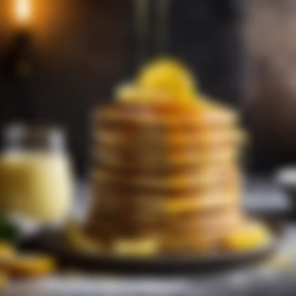 Delicate Lemon Zest Pancake Stack