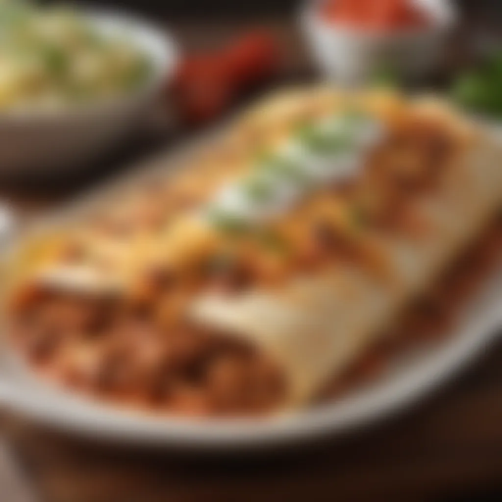 Mouthwatering Beef Enchilada Garnish