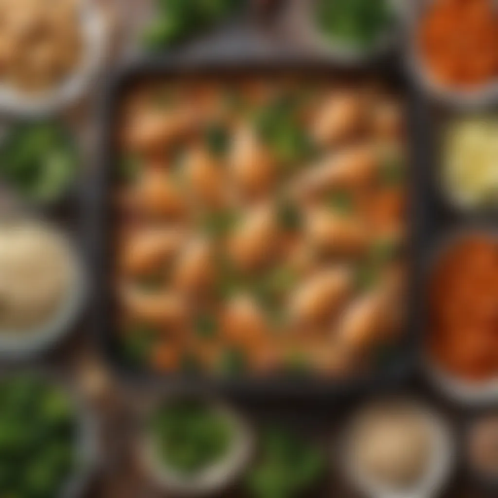 Vibrant Ingredients Selection Fresh Ingredients for Chicken and Broccoli Bake