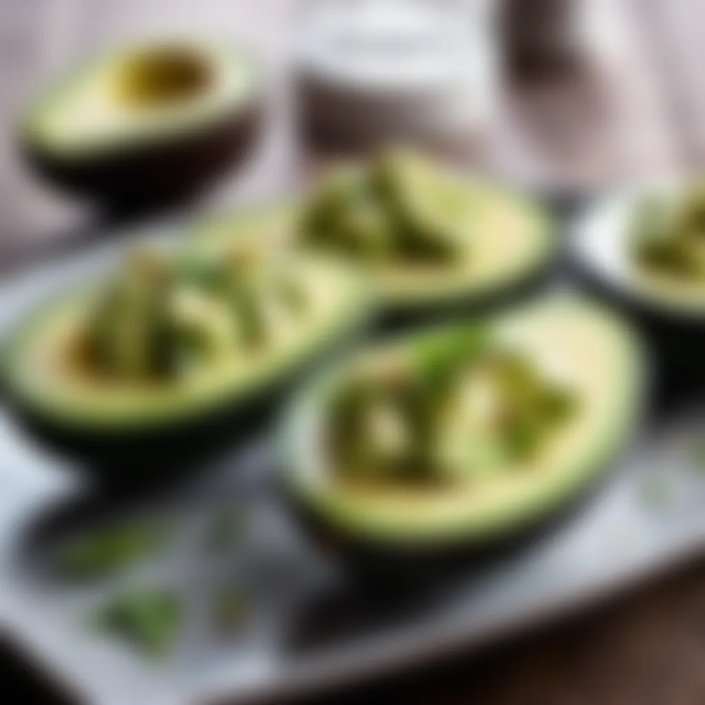 Creamy avocado slices