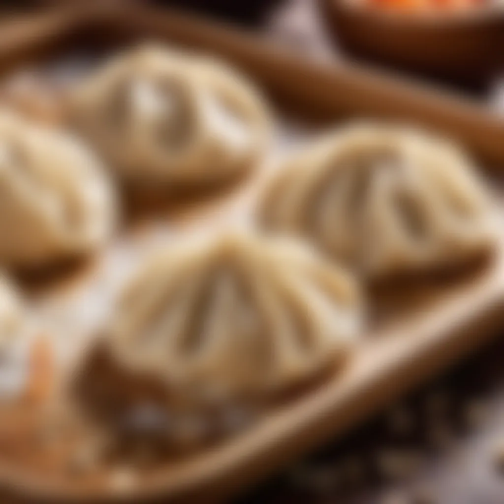 Freshly-made dumpling dough