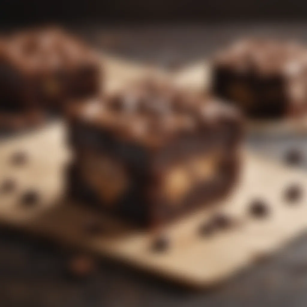 Decadent chocolate chunks in eggless brownie batter