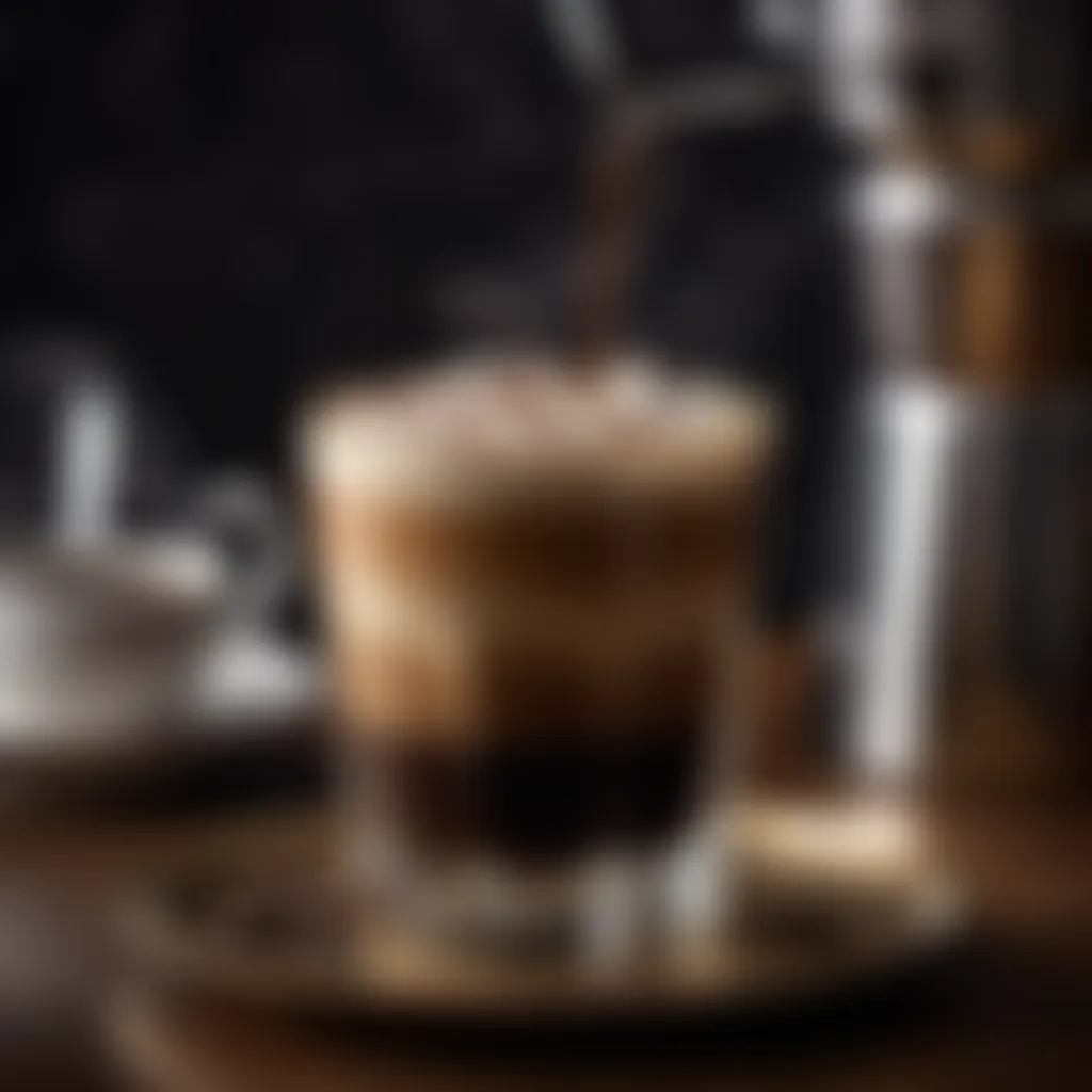 Exquisite coffee-based cocktail in a sophisticated glass