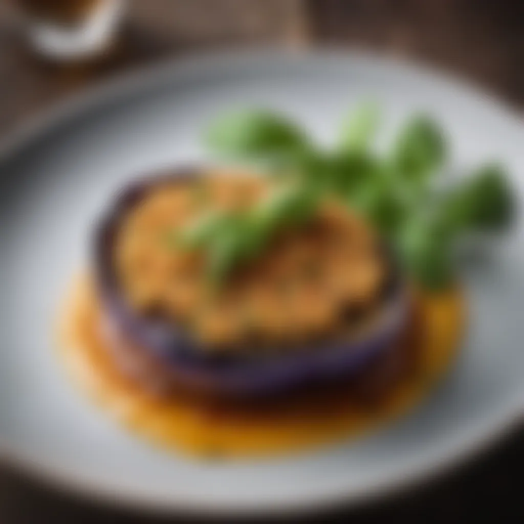 Plated Fried Eggplant Dish